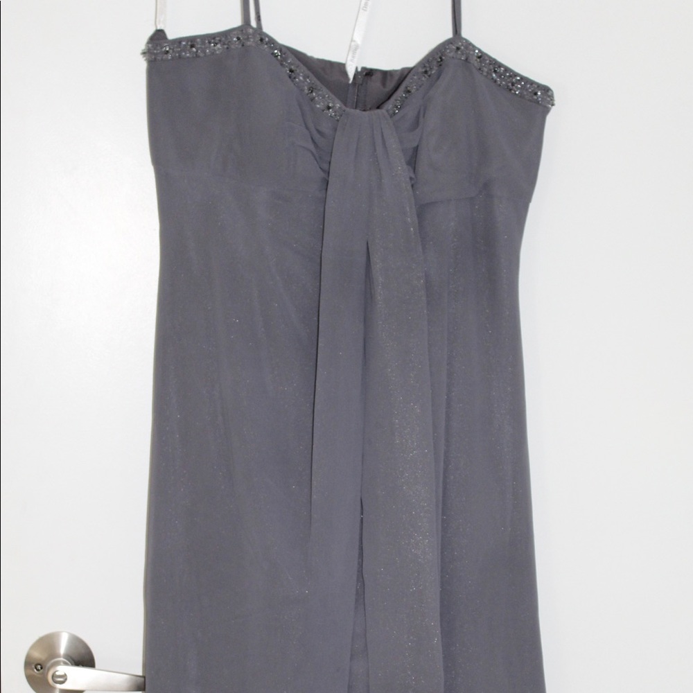 Long wedding guest dress from Davids Bridal